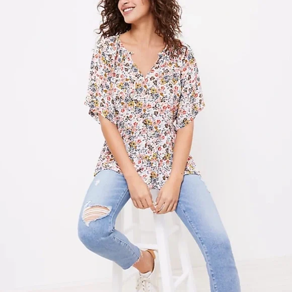 Loft Floral Tiered Top - Picture 3 of 12